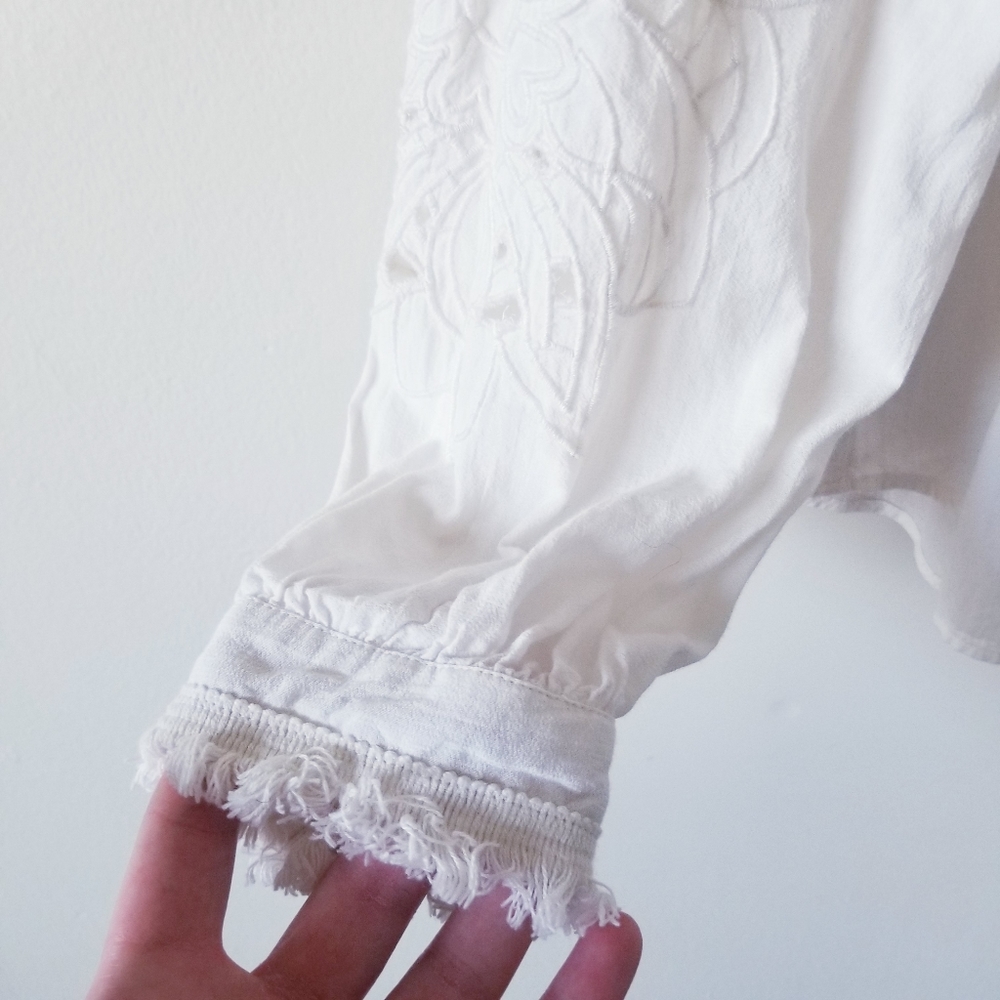 Loft White Peasant Top - Picture 2 of 5